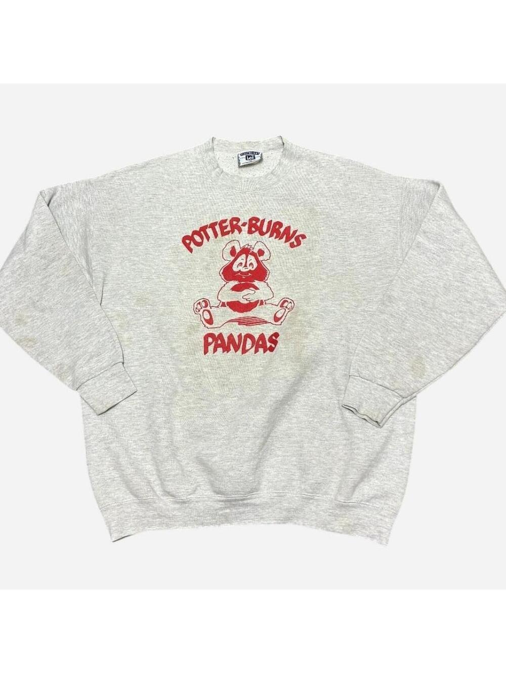 90s Vintage Lee Panda oversized Graphic Sweatshirt Made in USA XL Y2K Crewneck